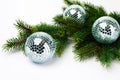 Pine tree and mirrored balls