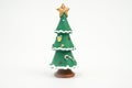 Pine tree model figure toy isolated on white background