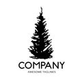 Pine Tree green silhouette forest logo Royalty Free Stock Photo