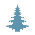 Pine tree plant isolated icon Royalty Free Stock Photo