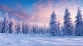 pine trees covered with snow. beautiful winter panorama, Christmas holiday