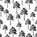 Pine Trees Seamless Royalty Free Stock Photo