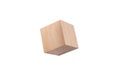Pine wooden cube.