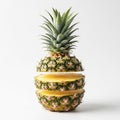 Is set against a plain white background emphasizing the pineapple Royalty Free Stock Photo