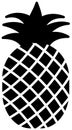 Pineapple ananas icon silhouette