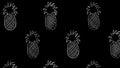Pineapple animation pattern on dark backgound