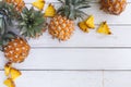 Pineapple Background on White Background Royalty Free Stock Photo
