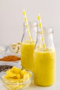 Pineapple, Banana, Coconut, Turmeric and Chia Seed Smoothies