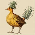 Pineapple bird design image Royalty Free Stock Photo
