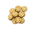 Pineapple biscuit on white background Royalty Free Stock Photo