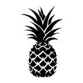 Pineapple black vector icon on white background