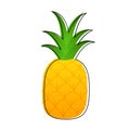 Pineapple cartoon vector illustration Royalty Free Stock Photo
