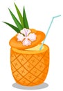 Pineapple cocktail Royalty Free Stock Photo