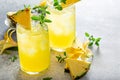 Pineapple cocktail, cold and refreshing