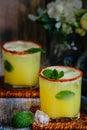 Pineapple coconut mojito