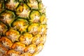 pineapple cut closeup photo isolate on white background Royalty Free Stock Photo