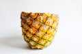 pineapple cut closeup photo isolate on white background Royalty Free Stock Photo