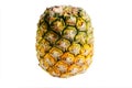 pineapple cut closeup photo isolate on white background Royalty Free Stock Photo