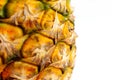 pineapple cut closeup photo isolate on white background Royalty Free Stock Photo