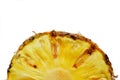 pineapple cut closeup photo isolate on white background Royalty Free Stock Photo