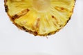 pineapple cut closeup photo isolate on white background Royalty Free Stock Photo