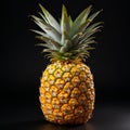 8k Resolution Pineapple Fruit On Black Background