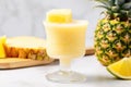 pineapple daiquiri with a pineapple slice on the rim Royalty Free Stock Photo