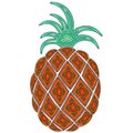 Pineapple Doodle Indian Pattern Royalty Free Stock Photo