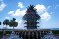 Pineapple Fountain Charleston South Carolina's Waterfront Park Royalty Free Stock Photo