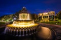 The Pineapple Fountain at night, at the Waterfront Park in Charleston, South Carolina Royalty Free Stock Photo