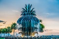 The Pineapple Fountain, at the Waterfront Park in Charleston Royalty Free Stock Photo