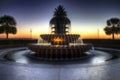 Pineapple Fountain, Waterfront Park, Charleston SC Royalty Free Stock Photo