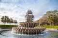 Pineapple Fountain in Waterfront Park, Charleston, SC Royalty Free Stock Photo