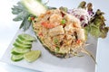Pineapple fried rice seafood Royalty Free Stock Photo