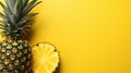 Pineapple fruit background yellow color Royalty Free Stock Photo