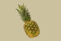 Pineapple fruit  on pastel background. Creative layout made of pineapple. Flying food. Food concept Royalty Free Stock Photo