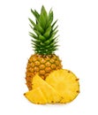 Pineapple isolated white background Royalty Free Stock Photo