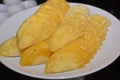 Pineapple fruit on the plate