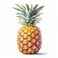 pineapple fruit on white background , generated by AI Royalty Free Stock Photo