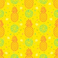 Pineapple fruits seamless pattern background vector format