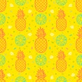 Pineapple fruits seamless pattern background vector format