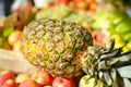 Pineapple with fruits for sell in market