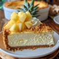 Pineapple Ginger Cheesecake Royalty Free Stock Photo