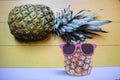 Pineapple with glasses