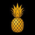 Pineapple gold icon