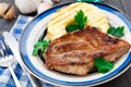 Pineapple grilled pork chop Royalty Free Stock Photo