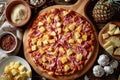 Pineapple Ham Pizza Royalty Free Stock Photo