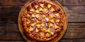Pineapple Ham Pizza Royalty Free Stock Photo