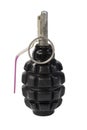 Pineapple hand grenade isolated on a white background Royalty Free Stock Photo