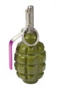 Pineapple hand grenade isolated on a white background Royalty Free Stock Photo